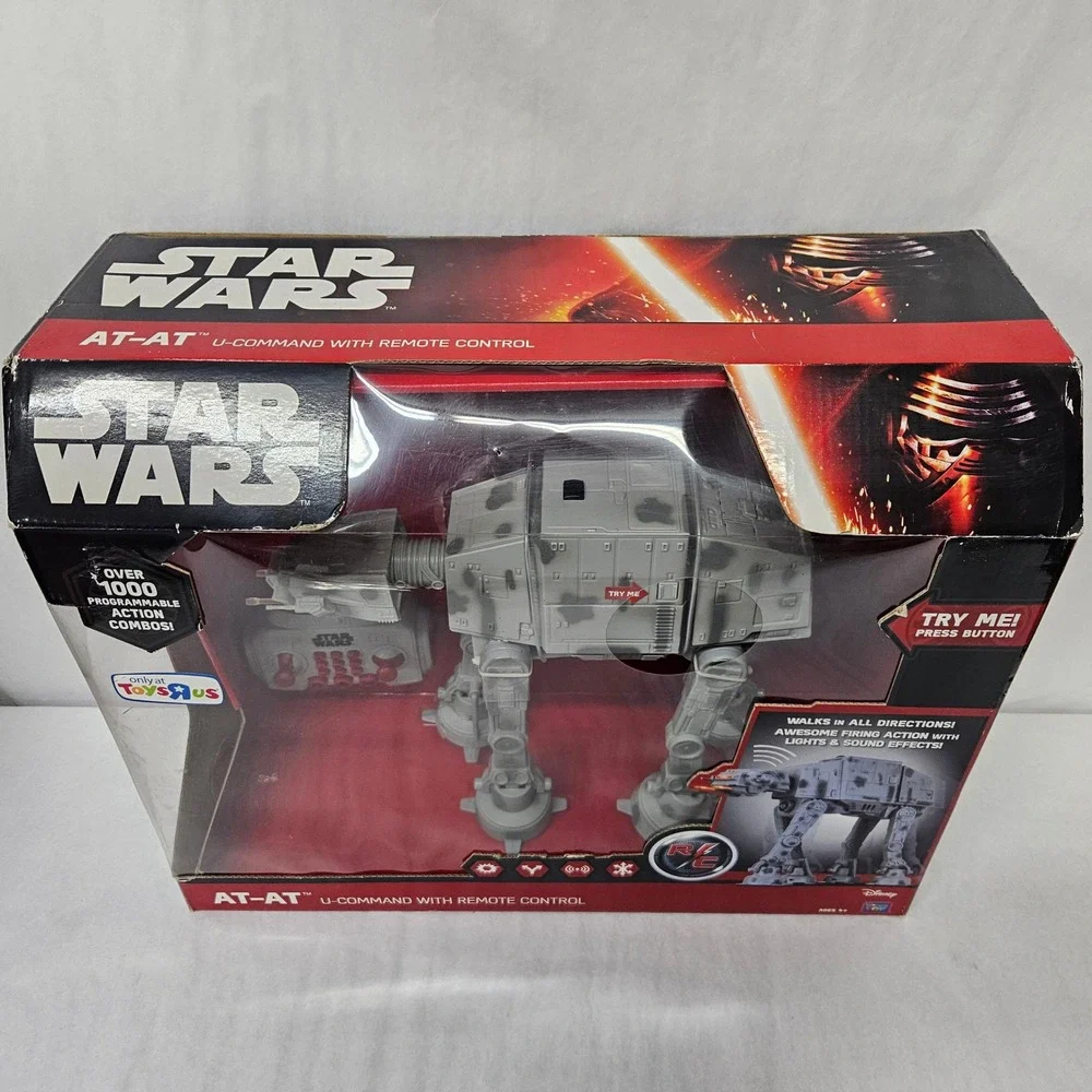 Star Wars AT-AT U-Command Remote Control Thinkway Toys Motion Light & Sound New